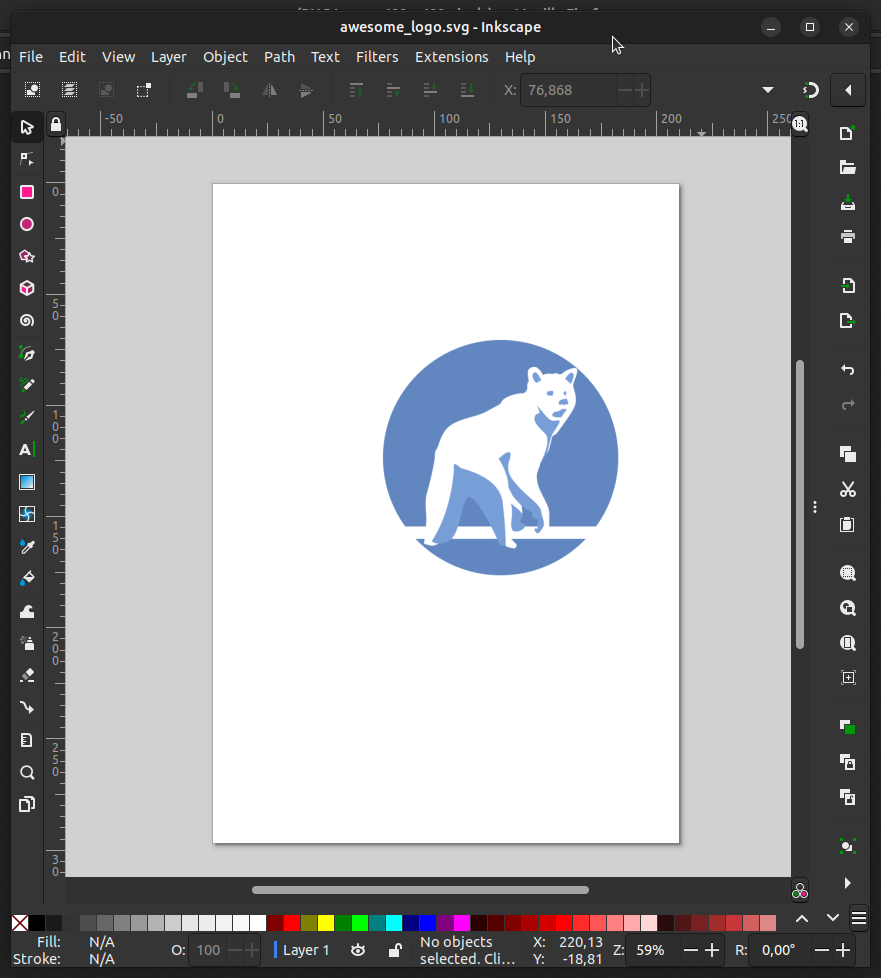 Inkscape: un logo parfait mais pas prêt
